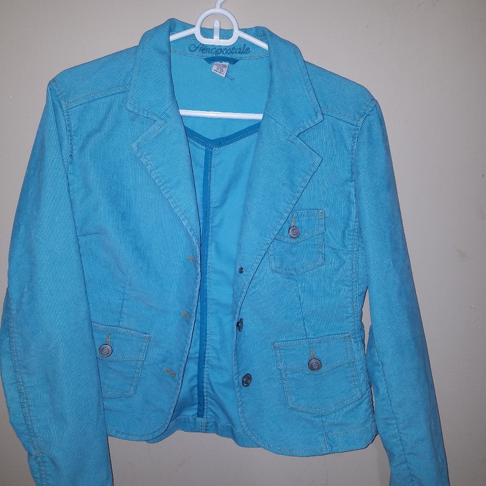 Aeropostale corduroy jacket women's  large teal